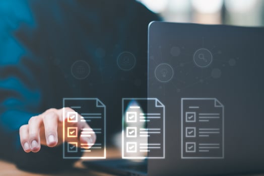 concept of auditing and evaluating quality and efficiency of personnel ,business document evaluation process ,inspection of business finance tax documents ,Data analysis reports growth results photo