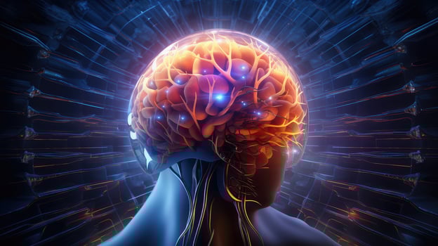 intelligence neuroprocessor human brain ai generated photo
