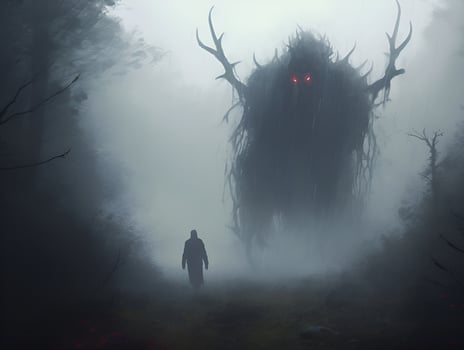 monster forest guardian spirit, ai generative photo