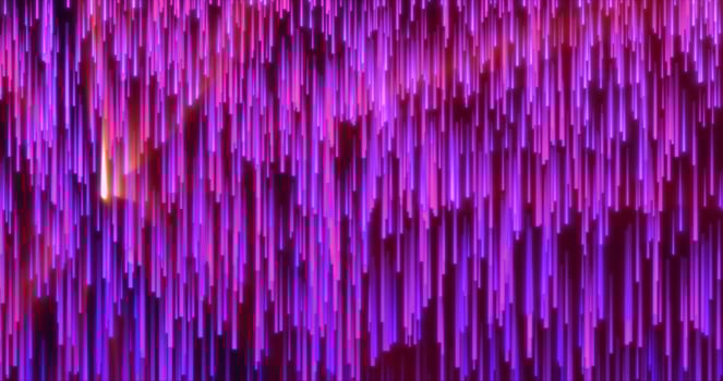 Abstract purple energy glowing lines raining down futuristic hi-tech background photo
