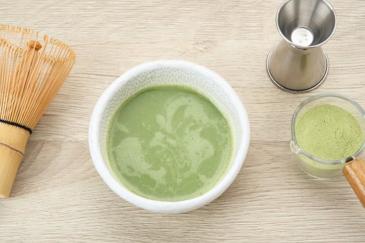 Japanese Matcha Drink, traditional green tea photo