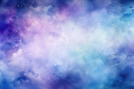 Blue and purple watercolor galaxy background photo