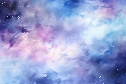 Blue and purple watercolor galaxy background photo