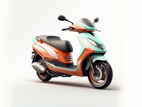 AI Generated Scooter motorcycle isolated photo