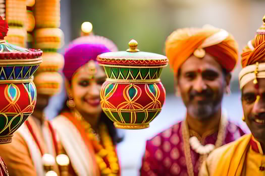 indian wedding ceremony in mumbai. AI-Generated photo