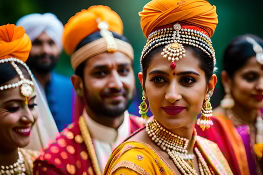 indian wedding in delhi. AI-Generated photo