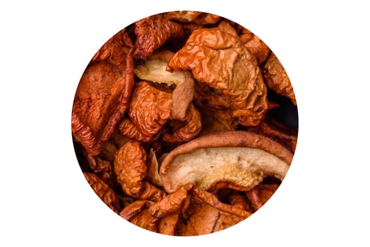 Delicious ripe red apple, sliced and dried in a special dryer photo