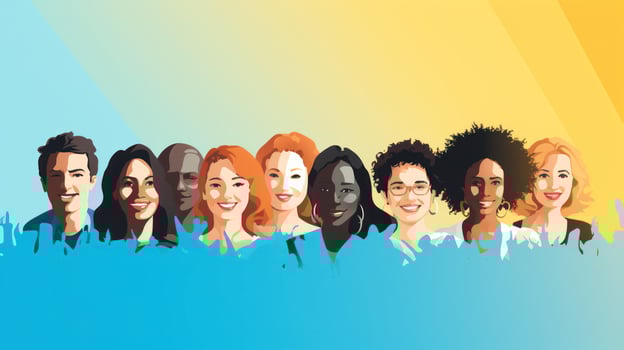 Diversity - People of all races and genders together photo