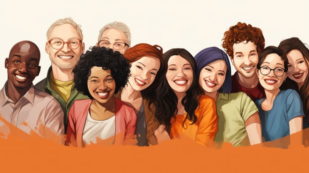 Diversity - People of all races and genders together photo