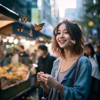 Butterflies in the city photo