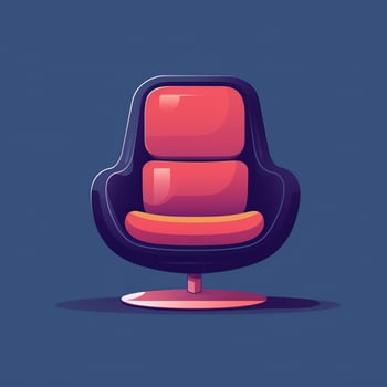 Modern armchair, minimalistic illustration in flat style. Generative AI photo