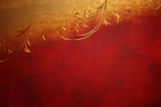 Red background with gold pattern for design.AI Generated photo