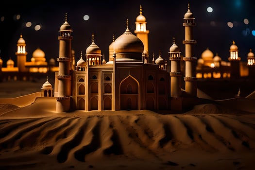a sand castle made out of sand. AI-Generated photo