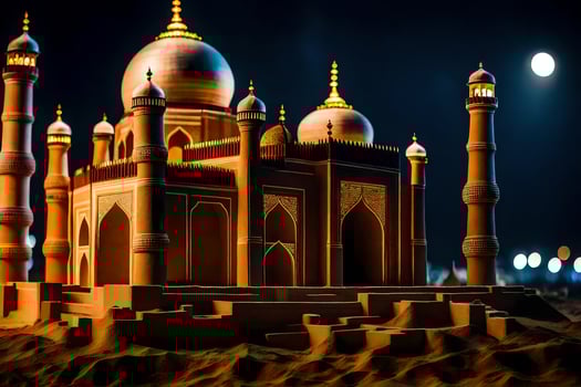 the taj mahal is a famous building in india. AI-Generated photo