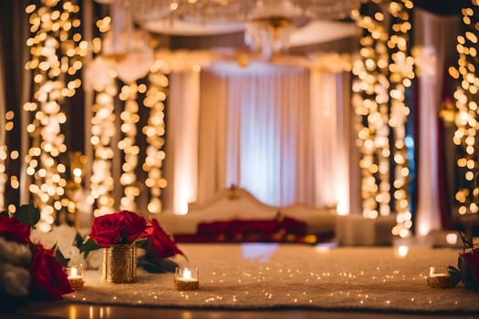 wedding decor ideas for a grand wedding. AI-Generated photo