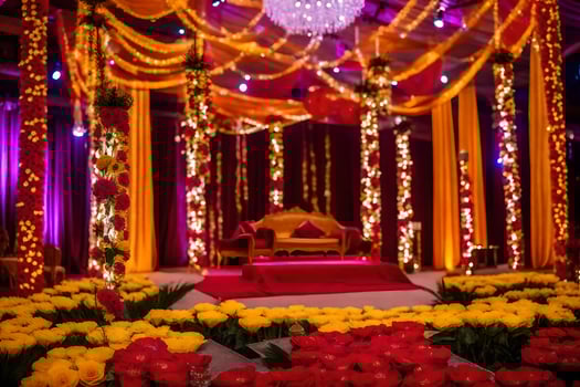 indian wedding decor ideas. AI-Generated photo