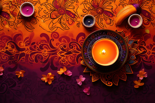 Diwali-themed tablecloth diwali background, AI Generated photo