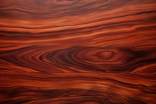 Bolivian rosewood wood showcasing rich reddish brown hues and striking patterns wood , AI Generated photo