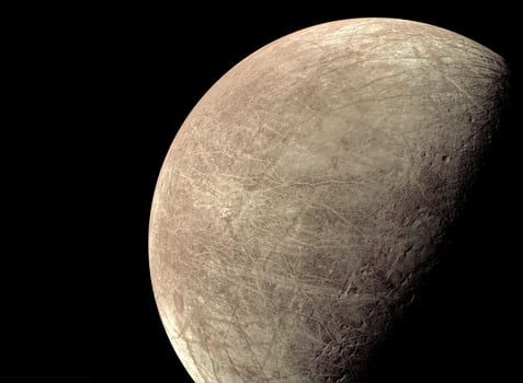 Europa, moon of planet Jupiter. photo