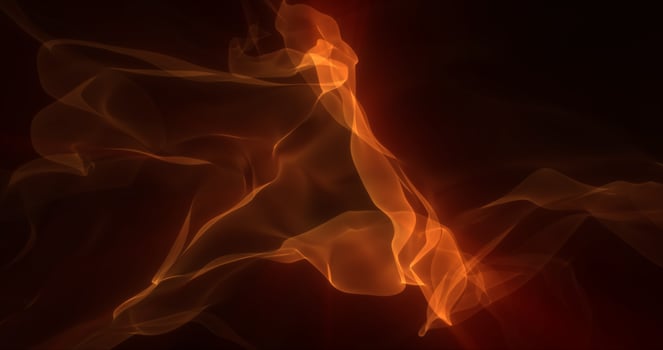 Abstract orange energy magical waves glowing background photo