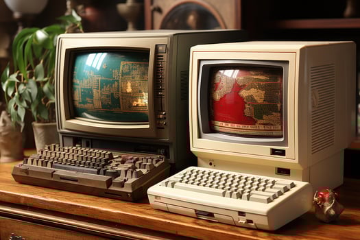 old electronic device retro style AI Generative photo