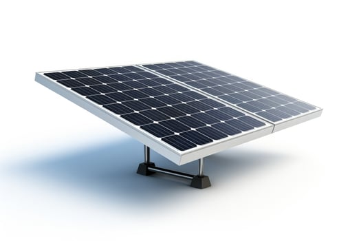 Clean eco renewable energy concept Isolated photovoltaic solar panel with shadow photo