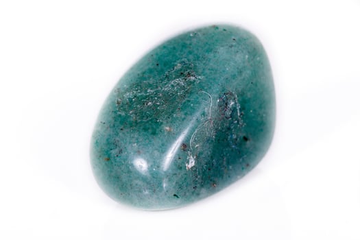 Macro mineral stone aventurine green on white background photo