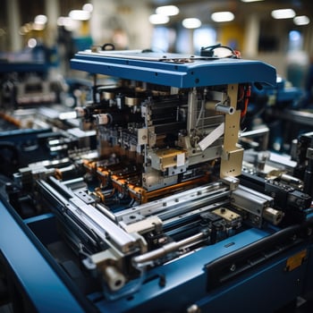 weaving textile Factory workspace machine robot production mechanic conveyor photo close