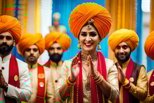 indian wedding ceremony in delhi. AI-Generated photo