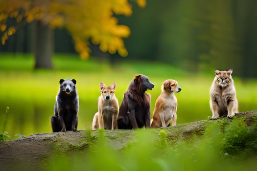 photo wallpaper animals, the forest, the animals, the animals, the animals, the animals,. AI-Generated