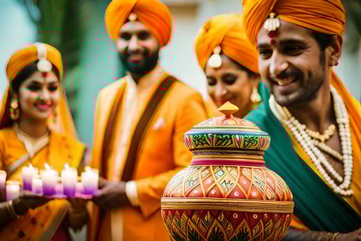 indian wedding in mumbai. AI-Generated photo