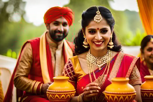 indian wedding in london. AI-Generated photo