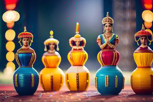 indian diwali decorations for home. AI-Generated photo