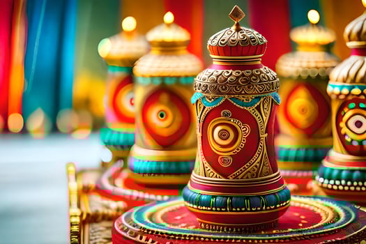 indian diwali decorations for sale. AI-Generated photo
