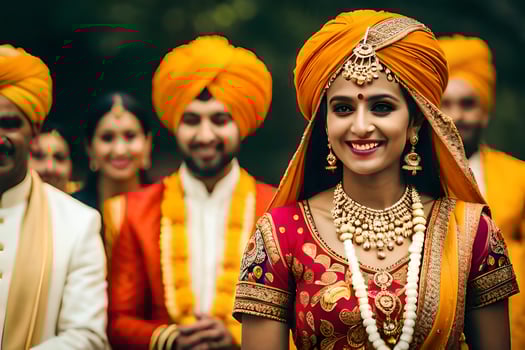 indian wedding in delhi. AI-Generated photo