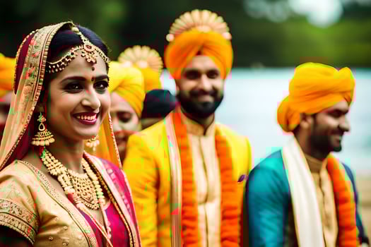 indian wedding in the uk. AI-Generated photo