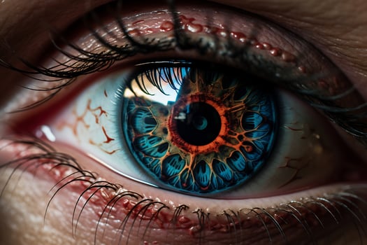 AI Generative Close up shot of beautiful eyes photo