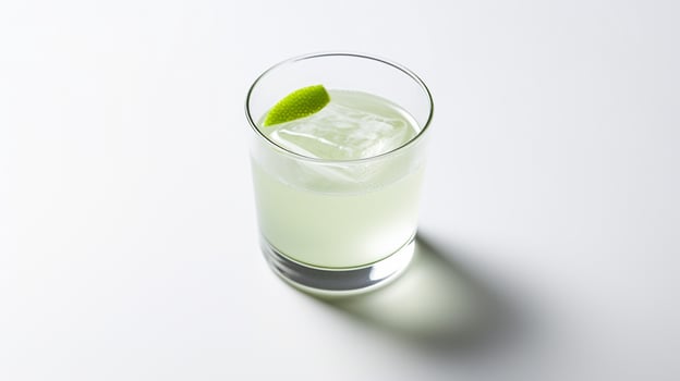 Photo of a Korean Soju drink isolated on white background. Generative AI