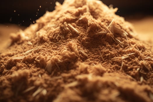 Mountain wood shavings. AI-Generated photo
