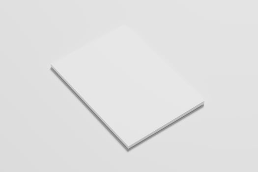 A4 A5 Magazine Brochure 3D Rendering White Blank Mockup photo