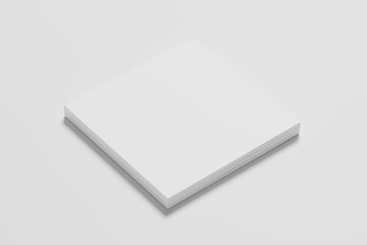 Square Magazine Brochure 3D Rendering White Blank Mockup photo