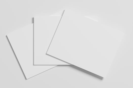 US Letter Landscape Magazine 3D Rendering White Blank Mockup photo