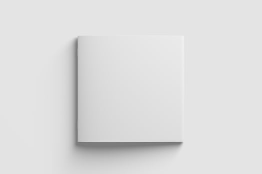 Square Brochure Magazine 3D Rendering White Blank Mockup photo