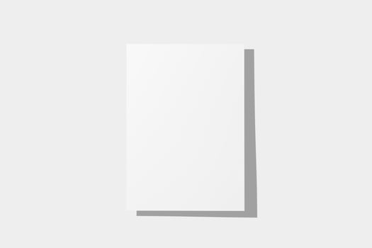 A4 A5 Flyer Poster 3D Rendering White Blank Mockup photo