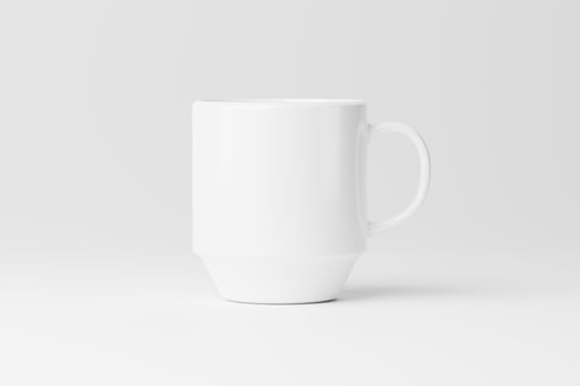 Ceramic Mug Cup For Coffee Tea White Blank 3D rendering Mockup photo