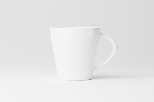 Ceramic Mug Cup For Coffee Tea White Blank 3D Rendering Mockup photo