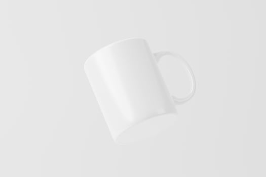 Ceramic Mug Cup For Coffee Tea White Blank 3D Rendering Mockup photo