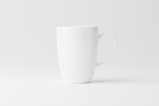 Ceramic Mug Cup For Coffee Tea White Blank 3D Rendering Mockup photo