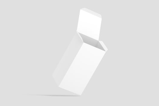 Rectangle Box White Blank 3D Rendering Mockup photo