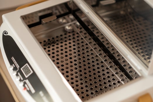 Electric sterilizer for manicure and medical devices. photo